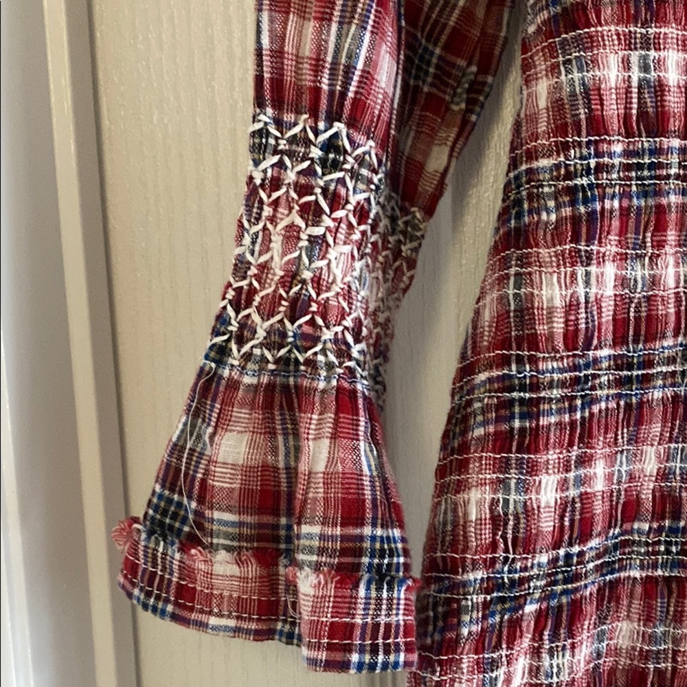 Red Plaid Ruffle Dress - Picture 3 of 11